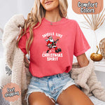 Smells Like Christmas Spirit Funny Santa Comfort Colors T-shirt