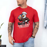 Grillin’ & Chillin’, Bald & Proud T-Shirt – Patriotic Bald Eagle BBQ Vintage Tee