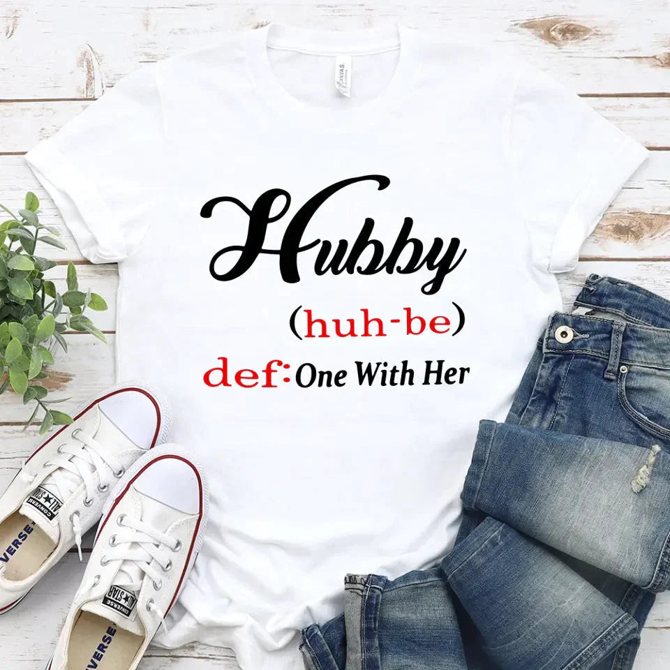 Hubby & Wifey Definition Couple T-shirt