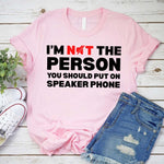 Speaker Phone Unisex T-Shirt – Funny Talk Loud Tee