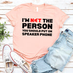 Speaker Phone Unisex T-Shirt – Funny Talk Loud Tee