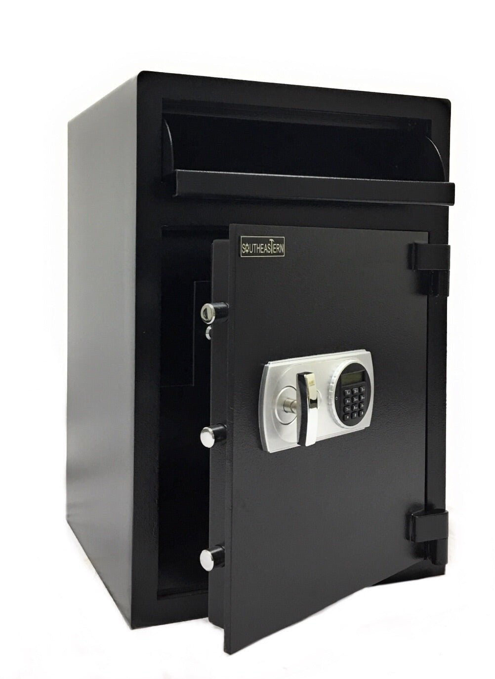 SOUTHEASTERN Drop safe with Quick digital lock including override keys and keyed inside compartment ( refurbished )
