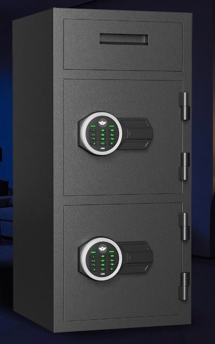 SOUTHEASTERN F3014EE Double Door Money Drop Depository Safe with Quick Access Electronic Lock & Back up Key