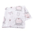 Gift Set: Southern Belle Baby Muslin Swaddle Blanket and Burp Cloth/Bib Combo Extra Large Bamboo Cotton