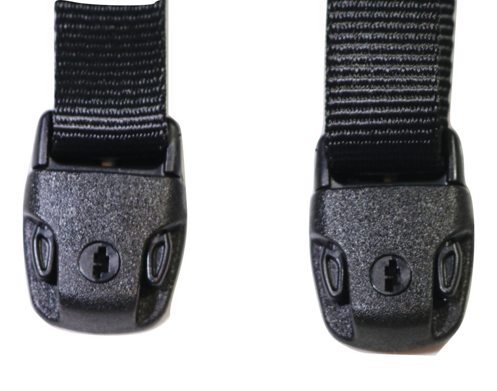 10 Ft Black Standard Buckle Spa Hot Tub Cover Adjustable Wind Straps | 2 COMPLETE KITS