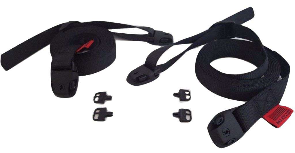 10 Ft Black Standard Buckle Spa Hot Tub Cover Adjustable Wind Straps | 2 COMPLETE KITS