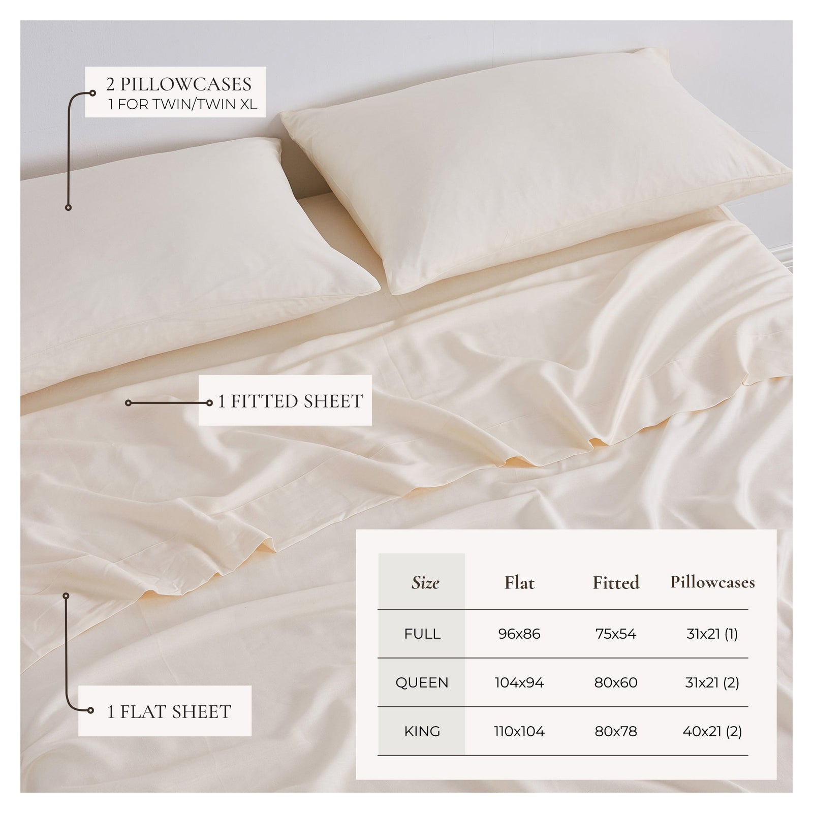 TENCEL™ Lyocell & Linen Blend Sheet Set - Magdalena Collection