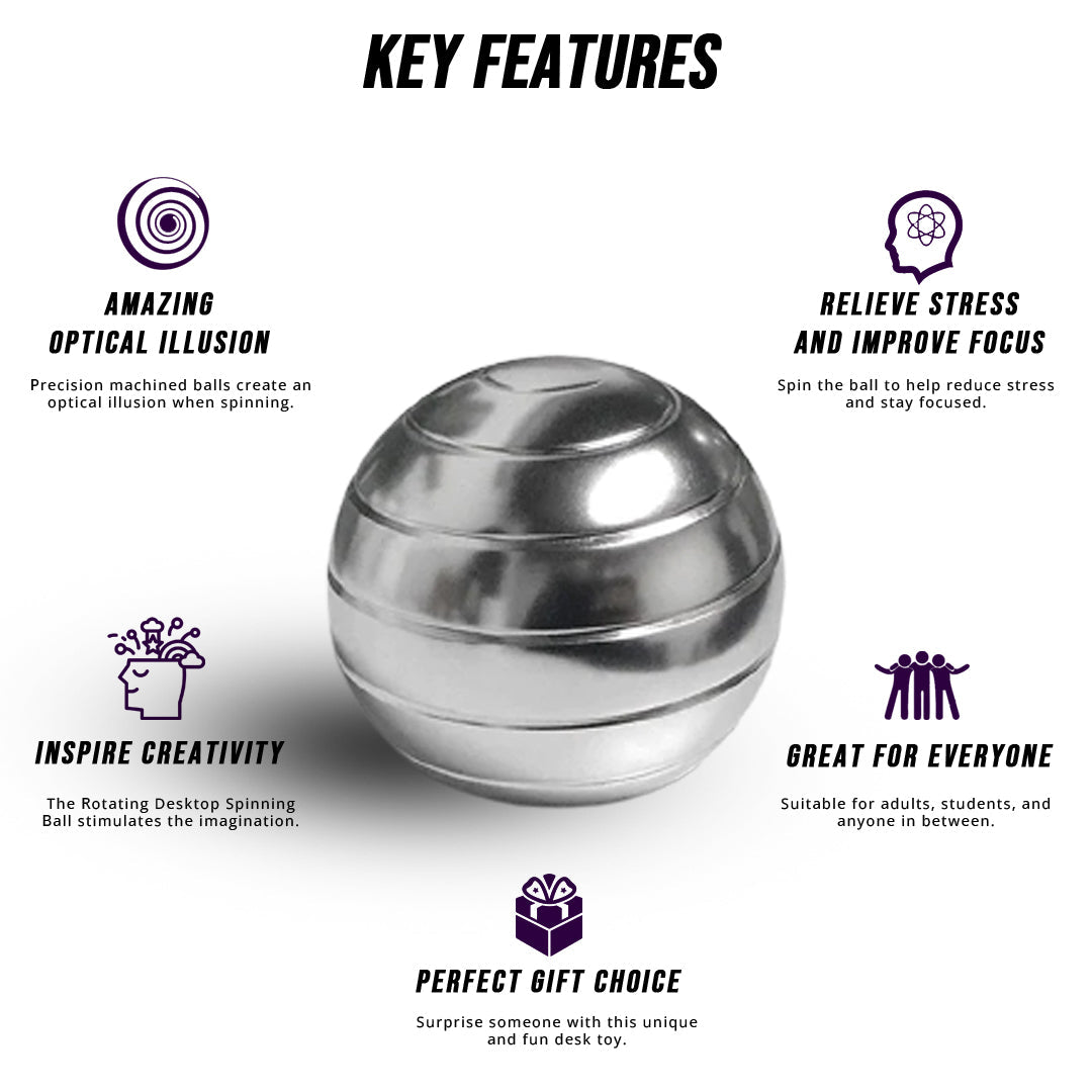 Rotating Desktop Spinning Ball Stress-Relieving Gadget