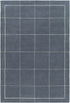 Siarl Dark Gray Checkered Area Rug