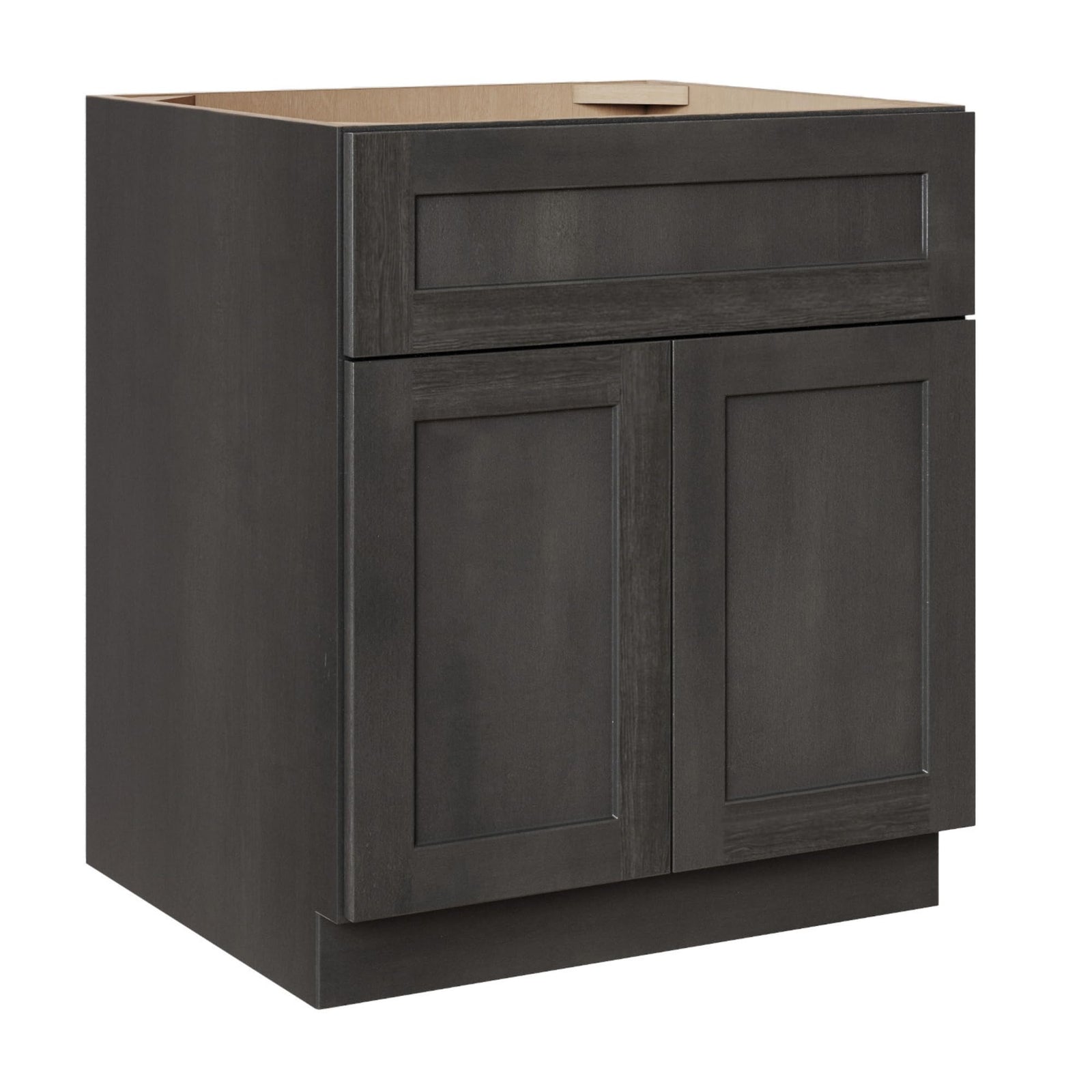 24 Inch Gray Stained Shaker Single Sink Bathroom Vanity