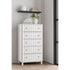 Stapleton Five Drawer Chest, White