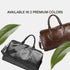 Large PU Leather Travel Duffel Bag Lightweight Carry On Weekender 45cm