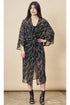 Stylized Feather Twisted Midi in Black + White