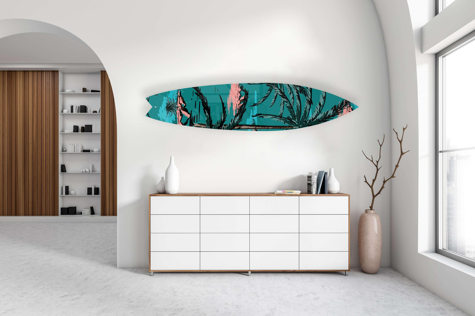 Summer Island Acrylic Surfboard Wall Art