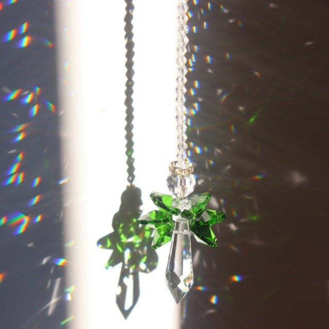 Sun-catchers Beads Colorful Rainbow Crystal Hanging Crystal Wind Chimes Butterfly Bird Prisms Crystal Pendant For Garden Window Car Wedding Plants Home Decoration