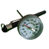 T220FL-Tecins   5" Stem, 1" Dial, 0/220 F Bimetal Thermometer. Standard Calibration Nut, black sheath