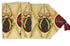 DaDa Bedding Elegant Christmas Ornaments Gold Red Tapestry Dining Table Runner (6139)