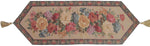 DaDa Bedding Breath of Spring Colorful Floral Beige Brown Tapestry Dining Table Runner (3089)
