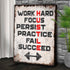 HUSTLE Motivational Portrait Sign II