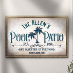 Life Is Better At The Pool And Patio Sign