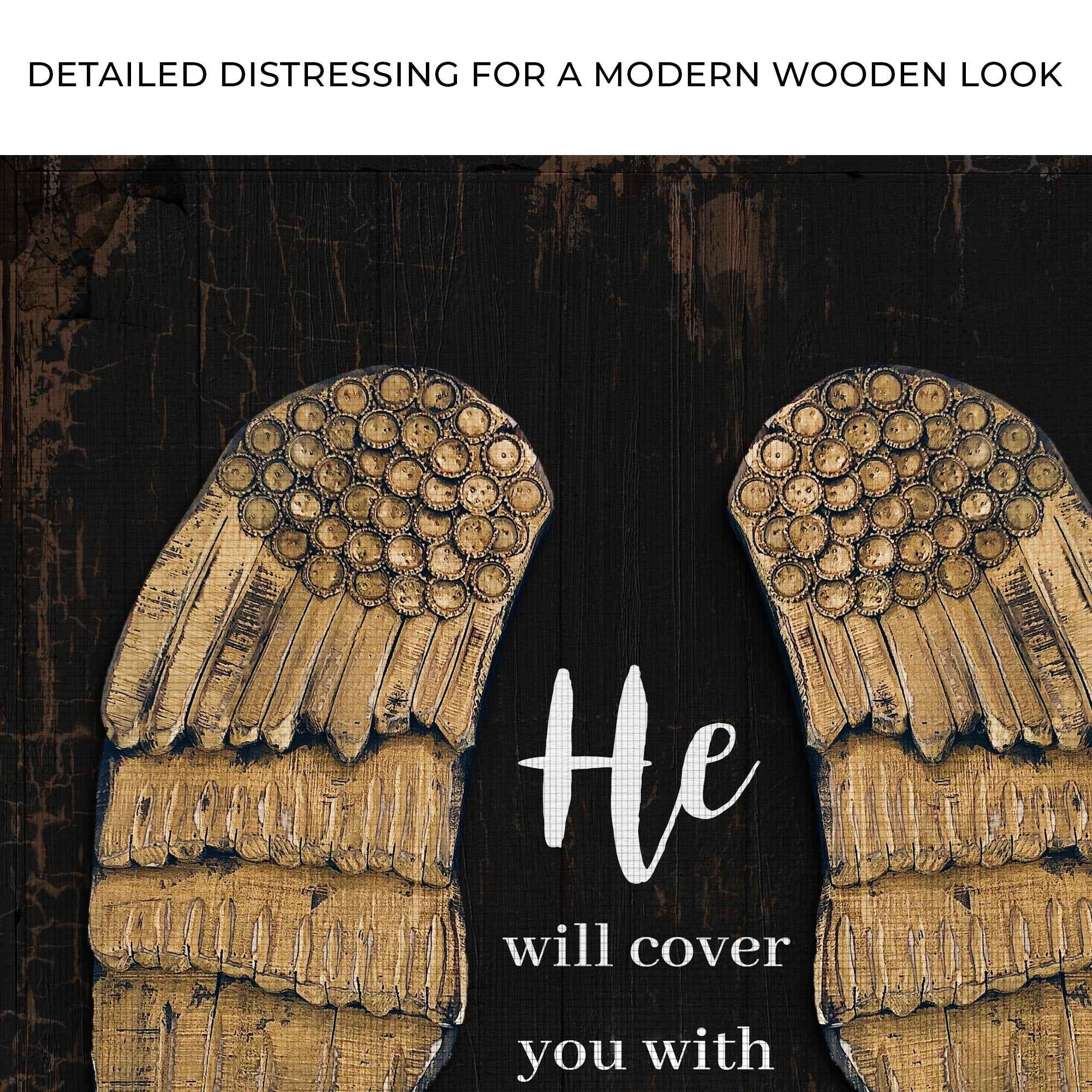 Psalm 91:4 He Will Cover You With His Feathers Sign II