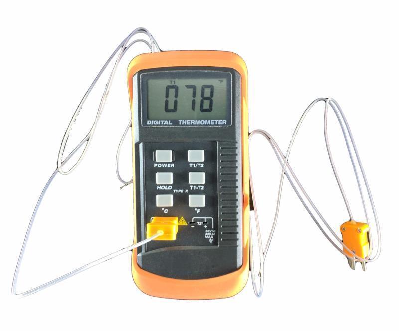 TC902 Dual Input Thermometer with 2 Probes