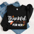 Thankful For Her/Him Valentines Couple Sweatshirt – Cute Matching Holiday Crew Neck