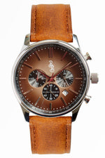 Brown Retro Chronograph Watch