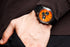 Orange and Black Chronograph Watch