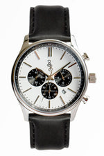 White and Black Chronograph Watch