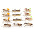 Trout Fly Assortment - Foam Body High Visibility Grasshopper Dry Fly Collection