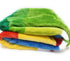 DaDa Bedding Colorful Striped Rainbow Reversible Plush Luxe Flannel Fleece Throw Blanket (XY9867)