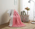 DaDa Bedding Luxury Blossom Pink Rose Buds Pink Sherpa Backside Faux Fur Throw Blanket (BL-171752)