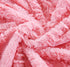 DaDa Bedding Luxury Blossom Pink Rose Buds Pink Sherpa Backside Faux Fur Throw Blanket (BL-171752)