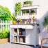 65.7" Tall Garden Potting Bench Table with Hutch - Fir Wood