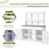65.7" Tall Garden Potting Bench Table with Hutch - Fir Wood