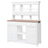 65.7" Tall Garden Potting Bench Table with Hutch - Fir Wood