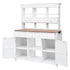 65.7" Tall Garden Potting Bench Table with Hutch - Fir Wood