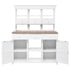 65.7" Tall Garden Potting Bench Table with Hutch - Fir Wood