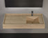 Troia Beige Travertine Rectangular Wall-mount Bathroom Sink (W)20" (L)54" (H)6"