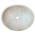 Troia Light Travertine Natural Stone Oval Vessel Sink (W)16" (L)21" (H)6"