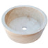 Troia Light Travertine Natural Stone Vessel Sink (D)16" (H)6"