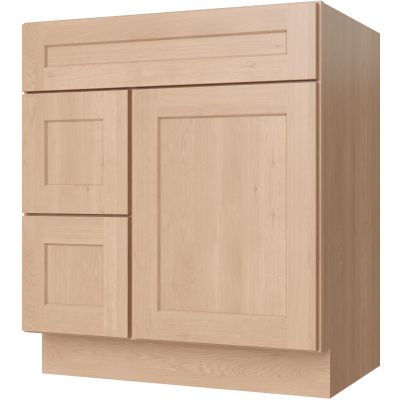 30 Inch Toffee Shaker Single Sink Bathroom Vanity with Drawers on the Left