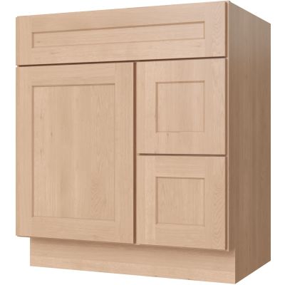 30 Inch Toffee Shaker Single Sink Bathroom Vanity with Drawers on the Right