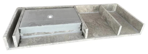 Tundra Gray Marble Rectangular Wall-mount Vanity Top Sink (W)20