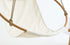Twill Natural Round Hanging Chair Teak Frame
