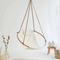 Twill Natural Round Hanging Chair Teak Frame