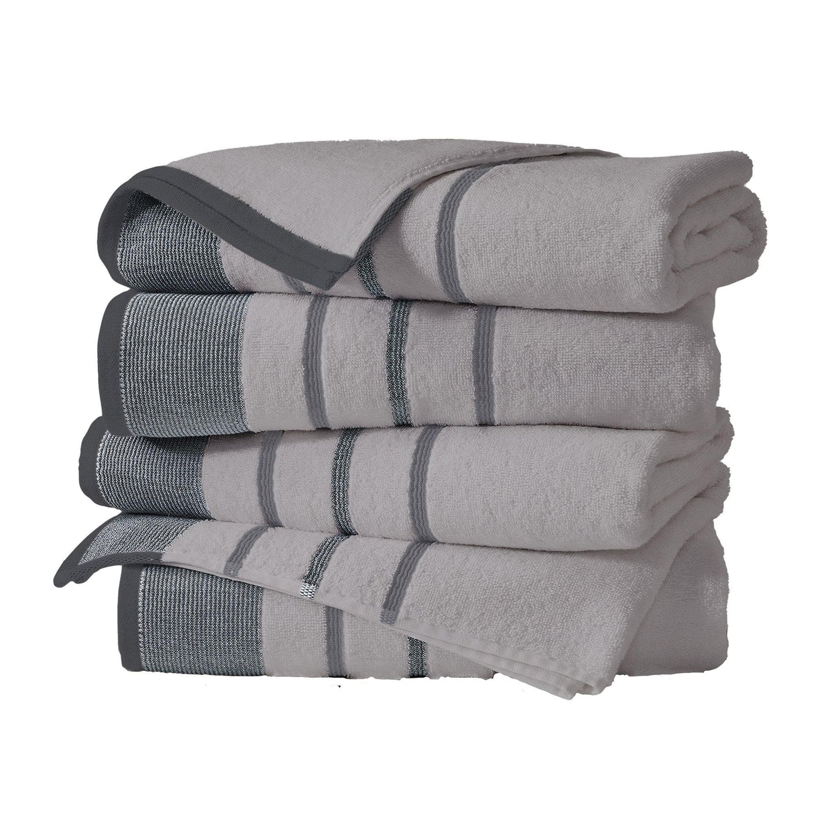 Decorative Cotton Stripe Bath Towel Set - Noelle Collection