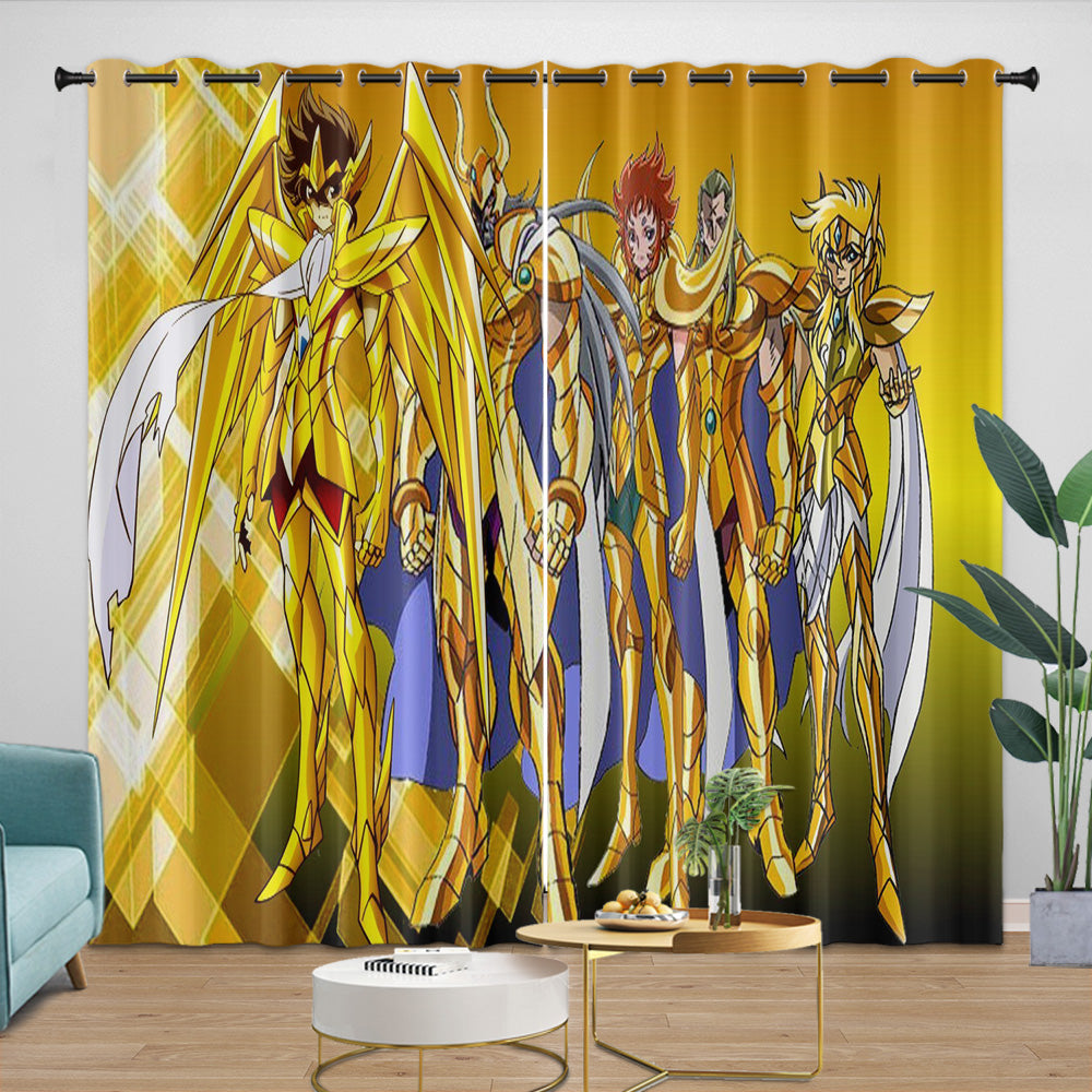 Saint Seiya Curtains Blackout Window Drapes Room Decoration