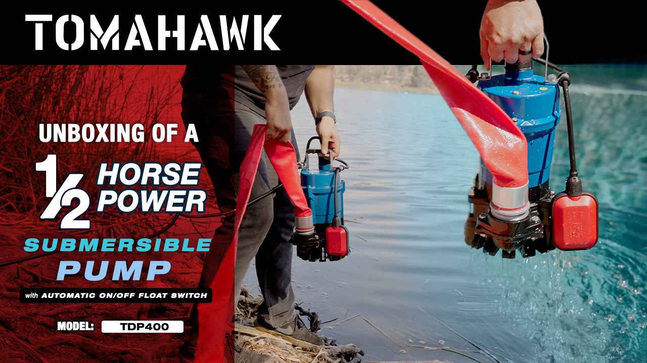 Tomahawk 1/2 HP Submersible Trash Pump, 66 GPM / 3960 GPH, 400W 2